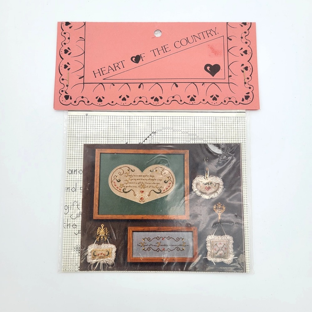 Heart of The Country Cross Stitch Pattern Heart Sentiments HC 10 - 5 Projects